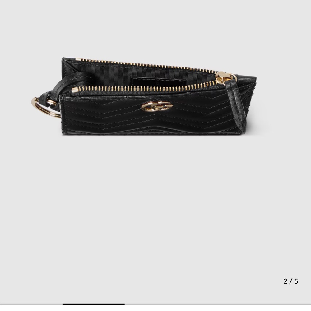 Gucci Black Quilted GG Marmont Key Pouch - Picture 7 of 7